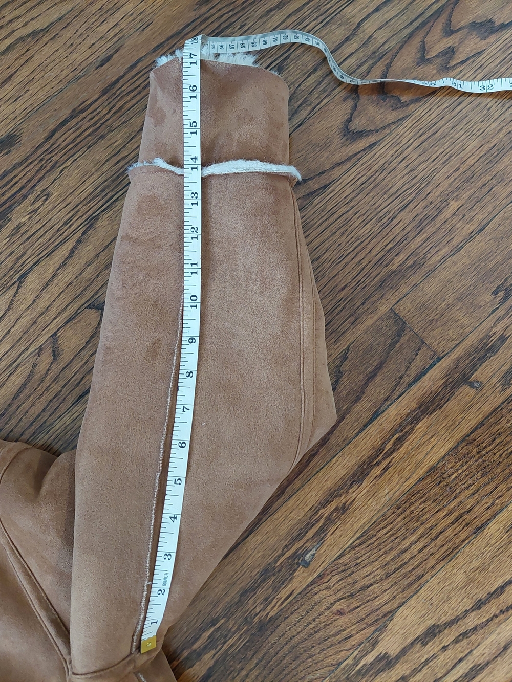 Zara Small Double Faced Cream Teddy Faux Shearling Jacket with Tan Trim - Picture 15 of 16